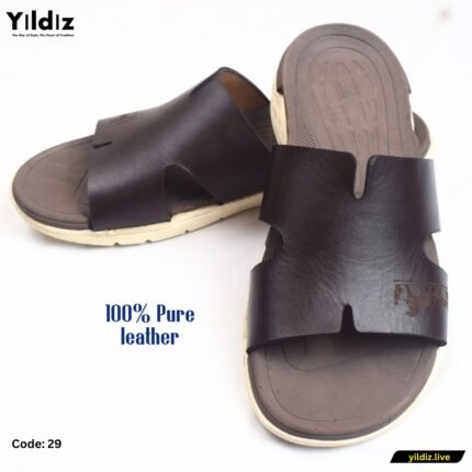 Yildiz Slip-On Sandal for Men - Black